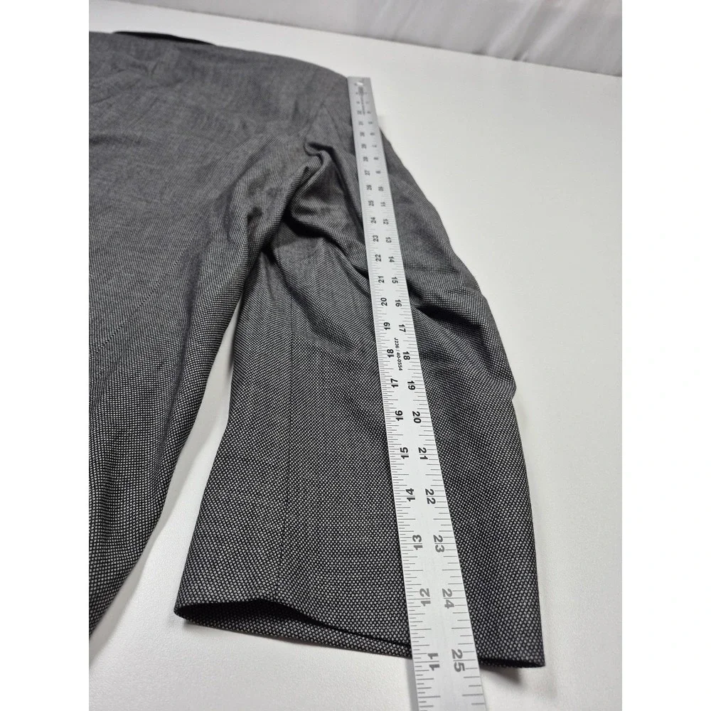 S Cohen Suit Mens 50R Gray 3 Button Wool Cashmere 2 Piece 45x36 Geometric NWT